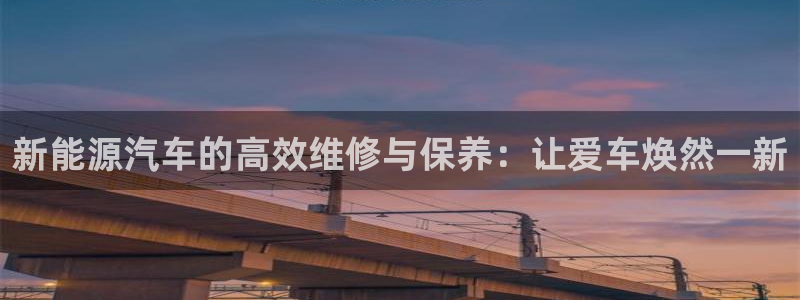 球盟会登录入口：新能源汽车的高效维修与保