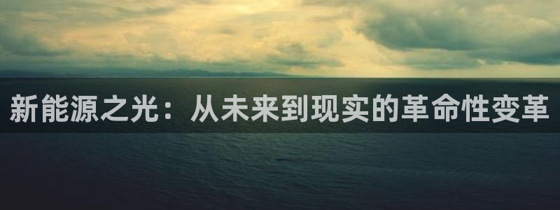 球盟会黑款吗还是白款：新能源之光：从未来